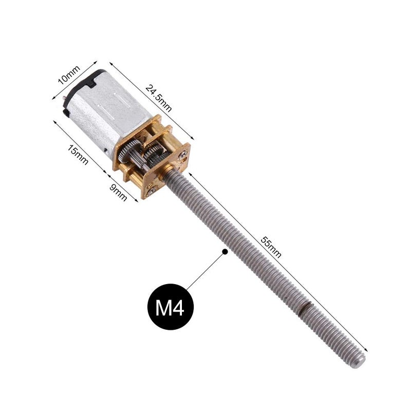 Hilitand DC 12V Micro Reversible Screw Reduction Electric Motor N20 with 16MM Long Output Shaft 400RPM - Image 2